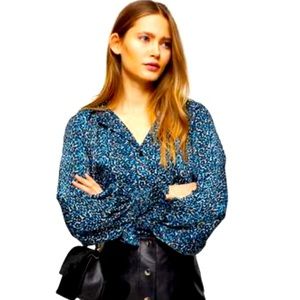 Topshop Blue Fluorescent Dot Animal Shirt size 8 (my US size).
